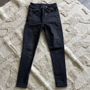 American Age Women's Black Skinny Jeans